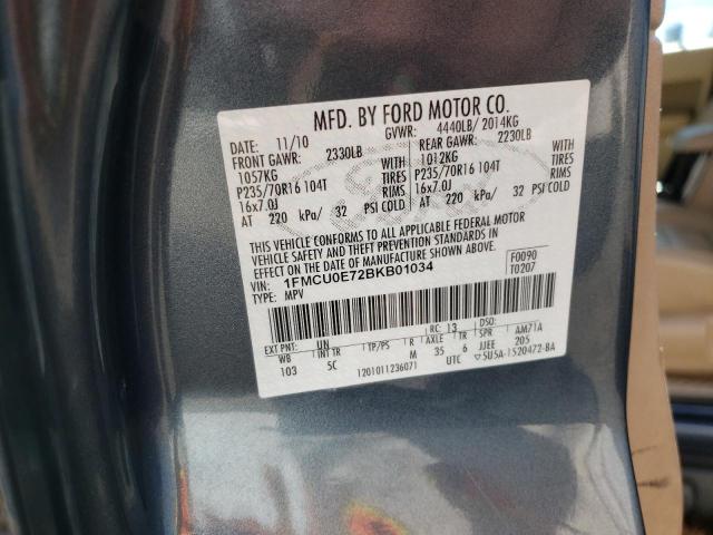 Photo 10 from auction – 2011 FORD ESCAPE LIM with VIN 1FMCU0E72BKB01034