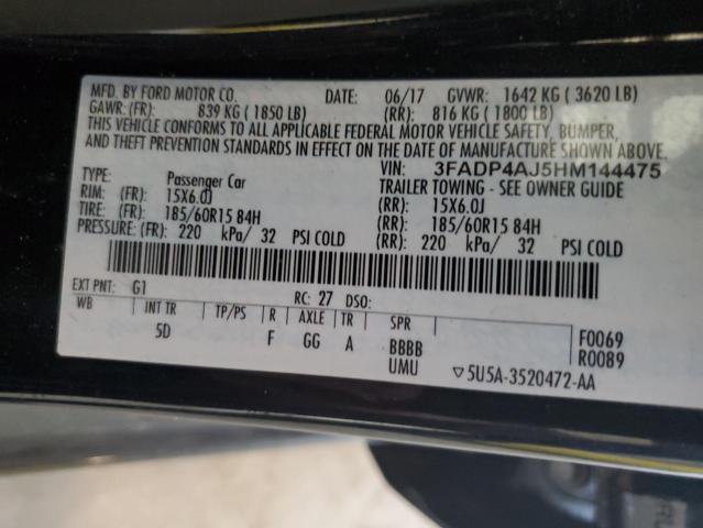 Photo 10 from auction – 2017 FORD FIESTA S with VIN 3FADP4AJ5HM144475
