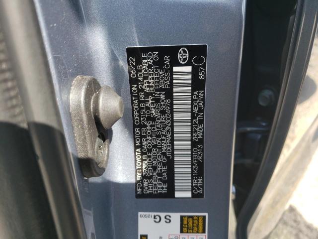 Photo 10 from auction – 2022 TOYOTA COROLLA LE with VIN JTDEPMAE3N3024978