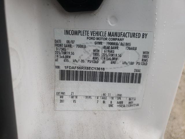 Photo 10 from auction – 2008 FORD F550 SUPER with VIN 1FDAF56RX8EC13618