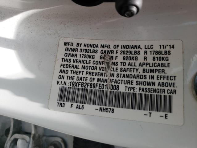 Фото 10 с аукциона – 2015 HONDA CIVIC EX с VIN 19XFB2F89FE018008