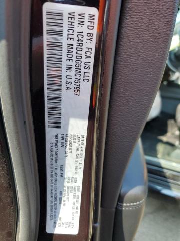 Photo 10 from auction – 2021 DODGE DURANGO GT with VIN 1C4RDJDG5MC757957