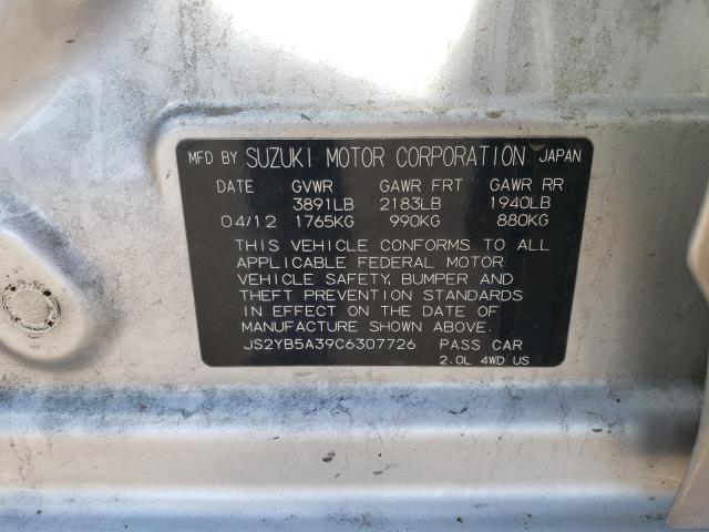 Photo 10 from auction – 2012 SUZUKI SX4 with VIN JS2YB5A39C6307726