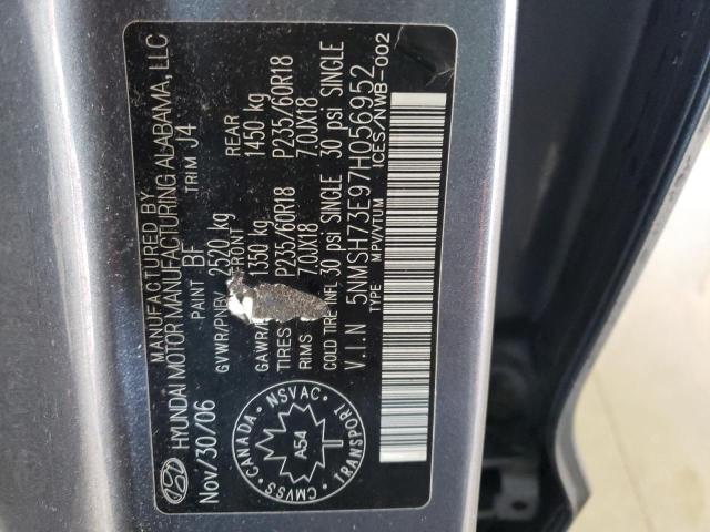 Photo 10 from auction – 2007 HYUNDAI SANTA FE S with VIN 5NMSH73E97H056952