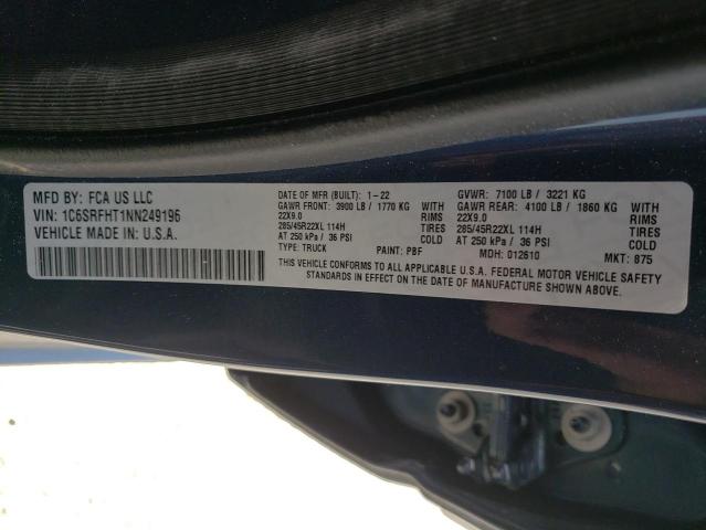 Photo 10 from auction – 2022 RAM 1500 LIMIT with VIN 1C6SRFHT1NN249196
