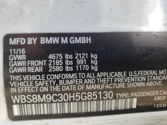 Photo 10 from auction – 2017 BMW M3 with VIN WBS8M9C30H5G85130