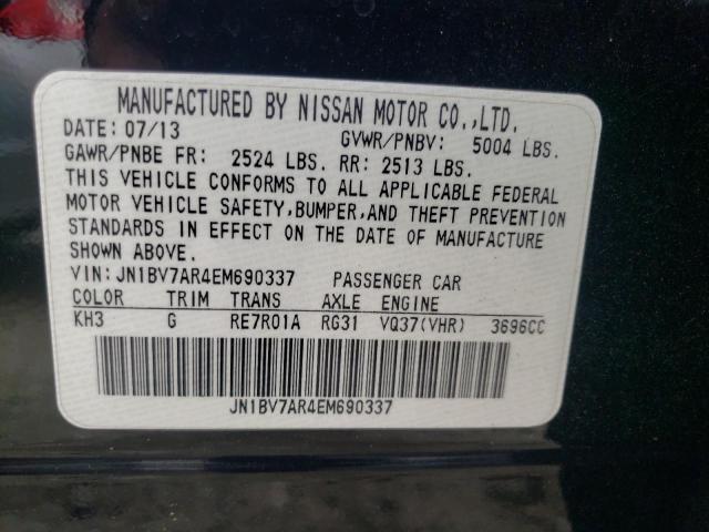 Photo 10 from auction – 2014 INFINITI Q50 BASE with VIN JN1BV7AR4EM690337