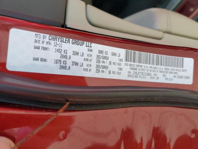 Photo 10 from auction – 2012 JEEP GRAND CHER with VIN 1C4RJFCT0CC166681