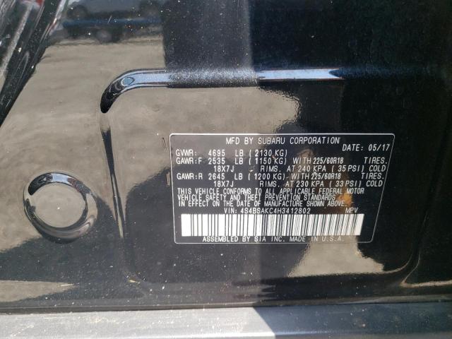 Photo 10 from auction – 2017 SUBARU OUTBACK 2. with VIN 4S4BSAKC4H3412802
