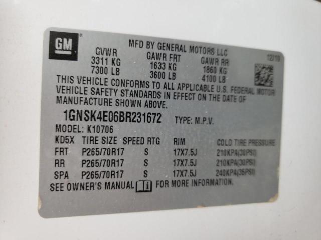 Photo 10 from auction – 2011 CHEVROLET TAHOE K150 with VIN 1GNSK4E06BR231672