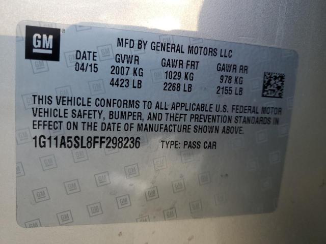 Photo 10 from auction – 2015 CHEVROLET MALIBU LS with VIN 1G11A5SL8FF298236