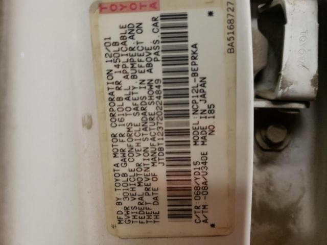 Photo 10 from auction – 2002 TOYOTA ECHO with VIN JTDBT123720224849