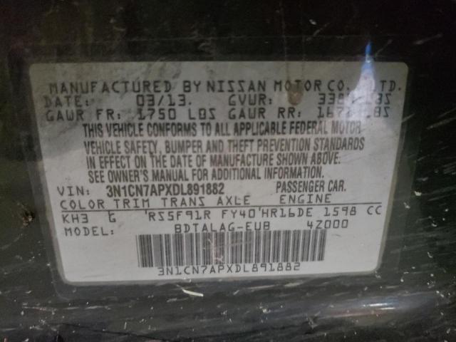 Photo 10 from auction – 2013 NISSAN VERSA S with VIN 3N1CN7APXDL891882
