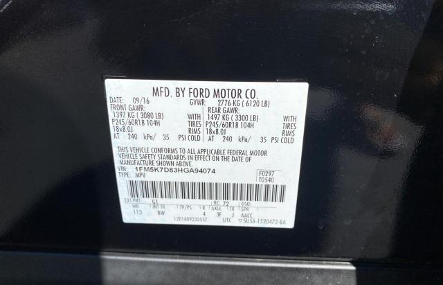 Photo 10 from auction – 2017 FORD EXPLORER X with VIN 1FM5K7D83HGA94074