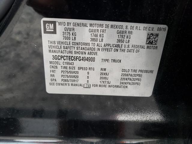 Photo 10 from auction – 2015 CHEVROLET SILVRK1500 with VIN 3GCPCTEC6FG494900