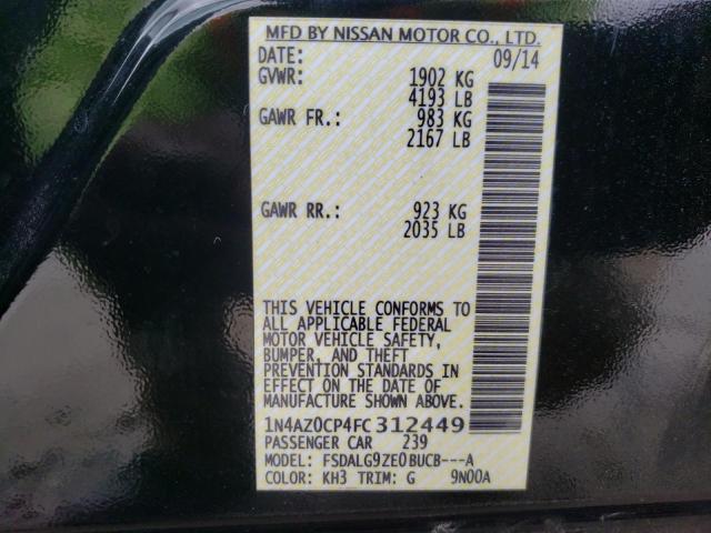 Photo 10 from auction – 2015 NISSAN LEAF S with VIN 1N4AZ0CP4FC312449