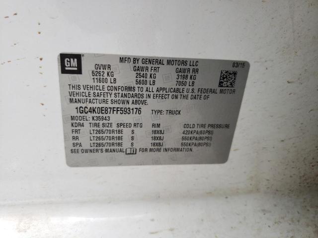 Photo 10 from auction – 2015 CHEVROLET SILVRDO LT with VIN 1GC4K0E87FF593176