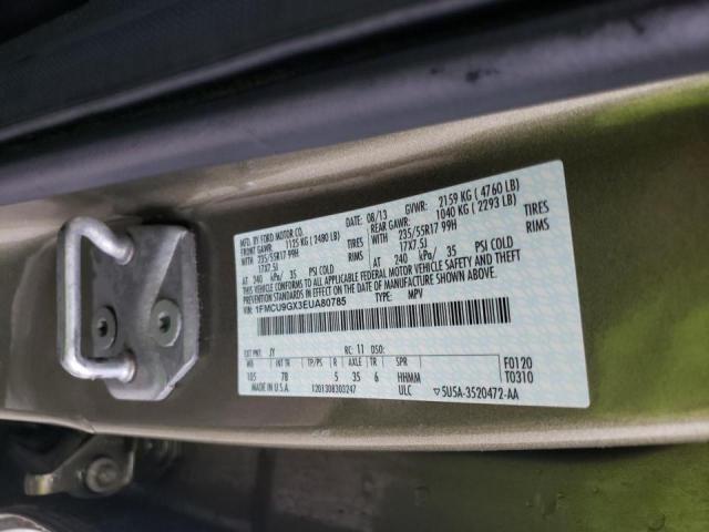 Photo 10 from auction – 2014 FORD ESCAPE SE with VIN 1FMCU9GX3EUA80785