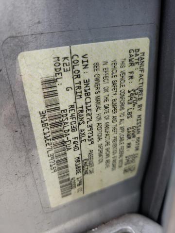 Photo 10 from auction – 2007 NISSAN VERSA S with VIN 3N1BC11E27L397159