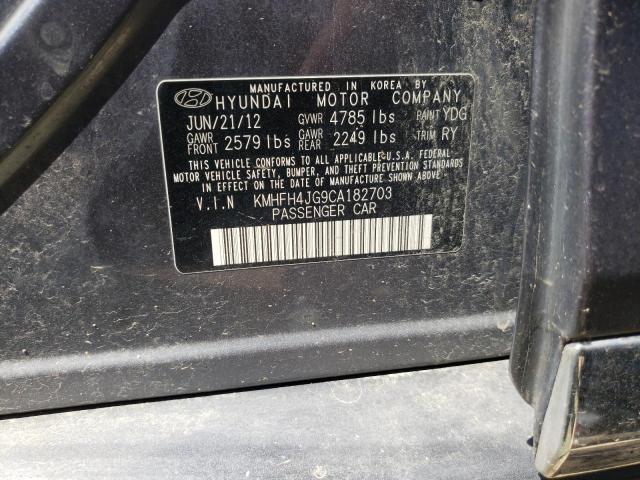 Photo 10 from auction – 2012 HYUNDAI AZERA GLS with VIN KMHFH4JG9CA182703