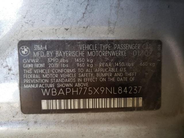 Photo 10 from auction – 2009 BMW 328 I with VIN WBAPH775X9NL84237