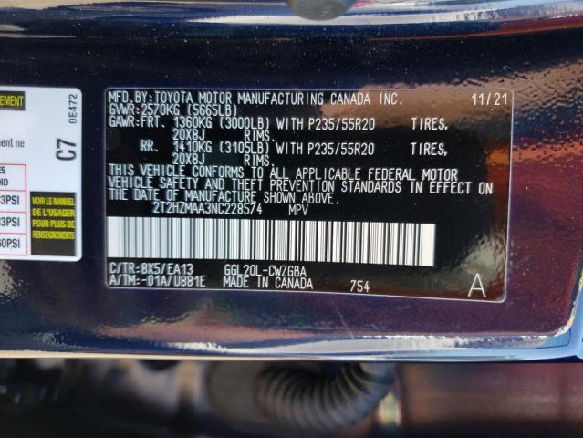 Photo 10 from auction – 2022 LEXUS RX 350 with VIN 2T2HZMAA3NC228574