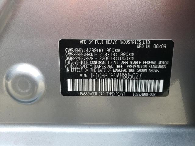 Photo 10 from auction – 2010 SUBARU IMPREZA OU with VIN JF1GH6D69AH805027