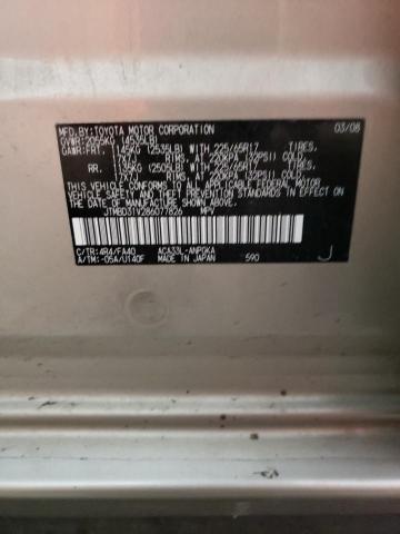 Photo 10 from auction – 2008 TOYOTA RAV4 LIMIT with VIN JTMBD31V286077826
