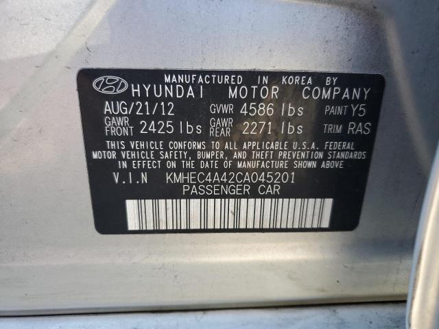 Photo 10 from auction – 2012 HYUNDAI SONATA HYB with VIN KMHEC4A42CA045201