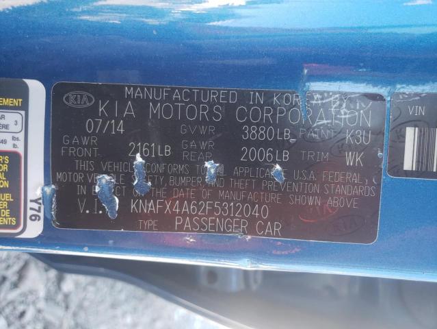 Photo 10 from auction – 2015 KIA FORTE LX with VIN KNAFX4A62F5312040