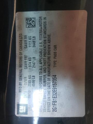 Photo 10 from auction – 2014 CHEVROLET CAMARO LT with VIN 2G1FB1E32E9157354