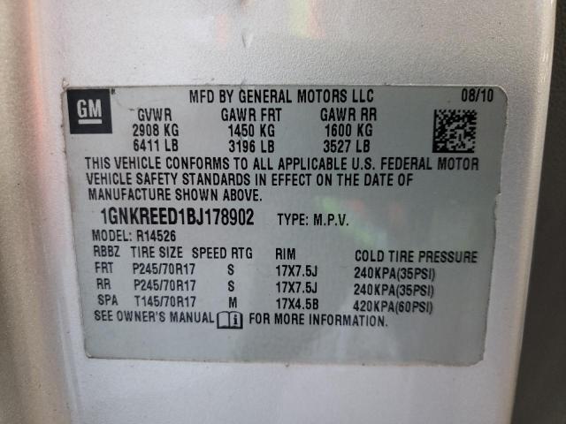 Photo 10 from auction – 2011 CHEVROLET TRAVERSE L with VIN 1GNKREED1BJ178902