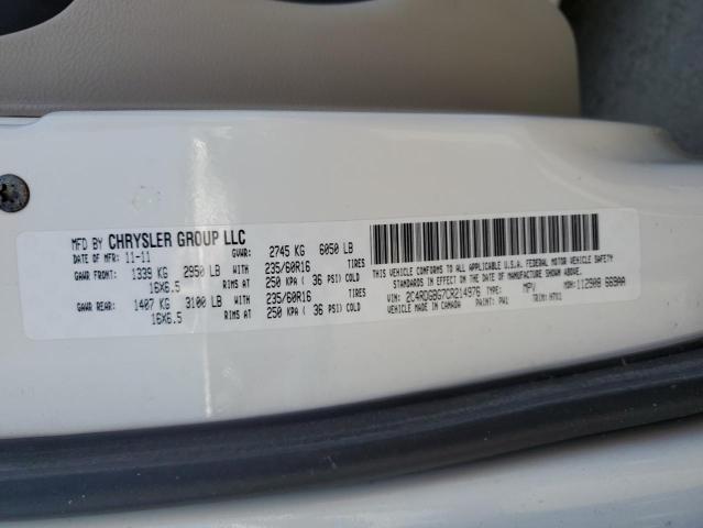 Photo 10 from auction – 2012 DODGE GRAND CARA with VIN 2C4RDGBG7CR214976