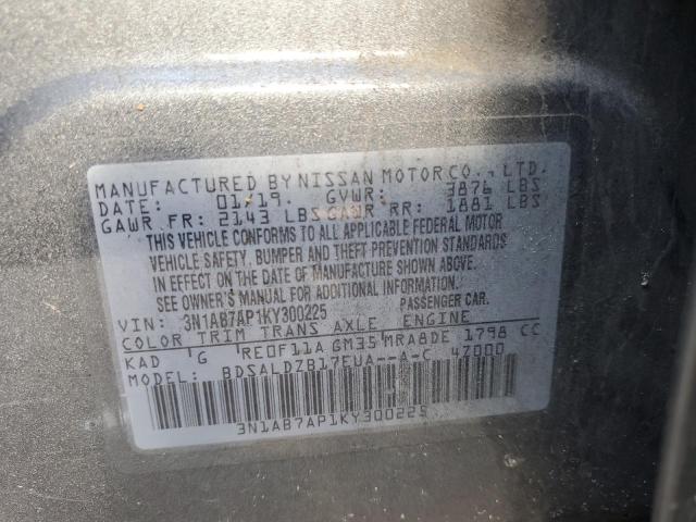 Photo 10 from auction – 2019 NISSAN SENTRA S with VIN 3N1AB7AP1KY300225