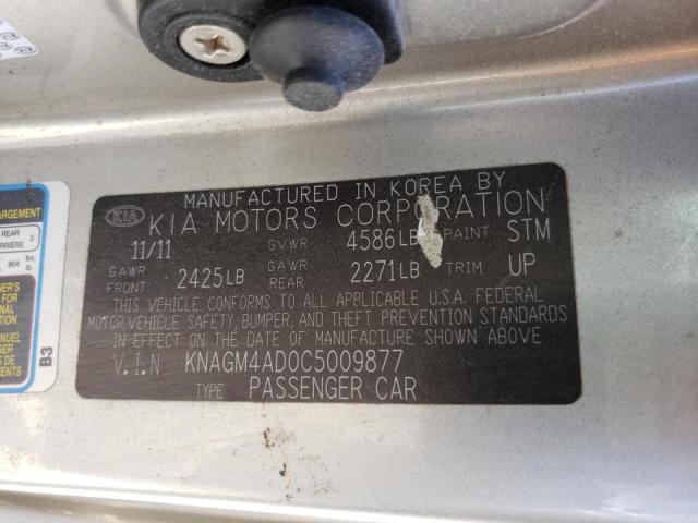 Photo 10 from auction – 2012 KIA OPTIMA HYB with VIN KNAGM4ADOC5009877