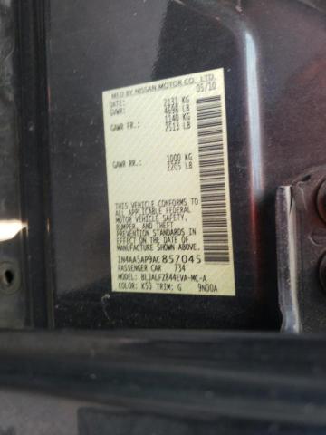 Photo 10 from auction – 2010 NISSAN MAXIMA S with VIN 1N4AA5AP9AC857045