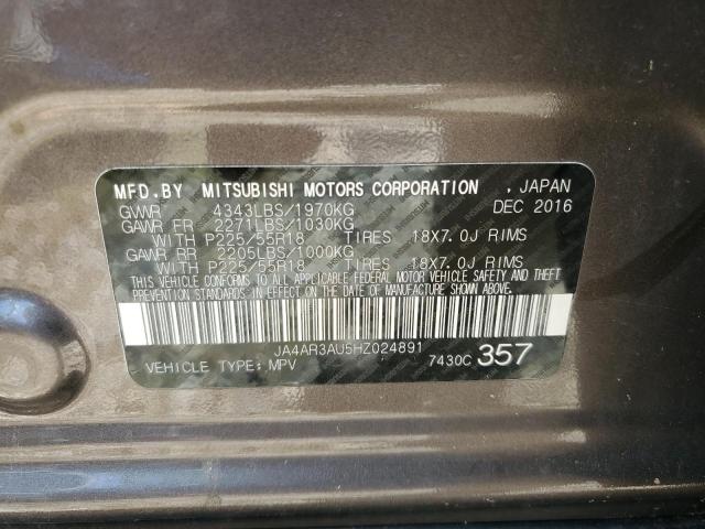 Photo 10 from auction – 2017 MITSUBISHI OUTLANDER with VIN JA4AR3AU5HZ024891