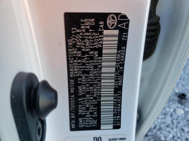 Photo 10 from auction – 2014 TOYOTA COROLLA L with VIN 2T1BURHE1EC079368