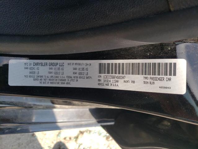 Photo 10 from auction – 2015 CHRYSLER 200 S with VIN 1C3CCCDG6FN583347