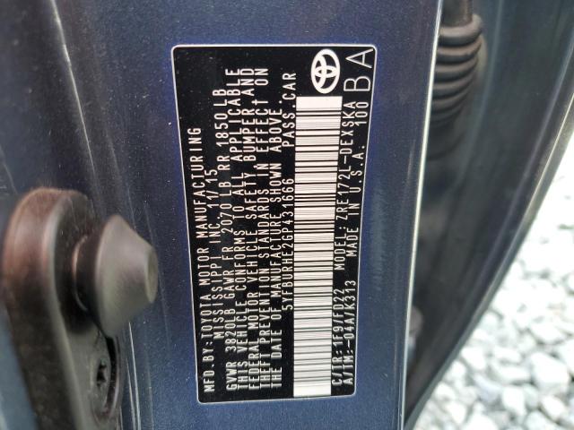 Photo 10 from auction – 2016 TOYOTA COROLLA L with VIN 5YFBURHE2GP431666