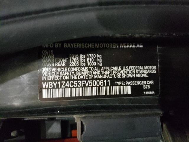 Photo 10 from auction – 2015 BMW I3 REX with VIN WBY1Z4C53FV500611