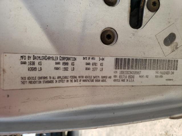 Photo 10 from auction – 2004 DODGE NEON SXT with VIN 1B3ES56C94D599057