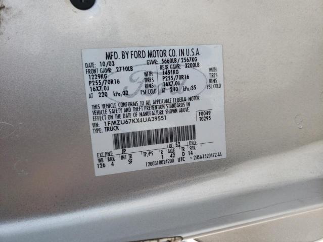 Photo 10 from auction – 2004 FORD EXPLORER S with VIN 1FMZU67KX4UA39551