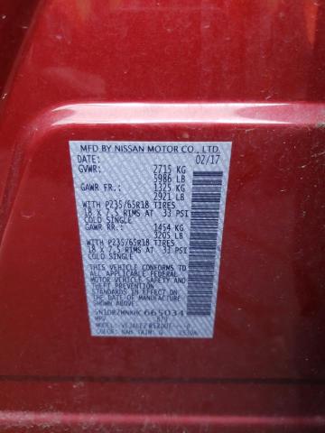 Photo 10 from auction – 2017 NISSAN PATHFINDER with VIN 5N1DR2MNXHC665034