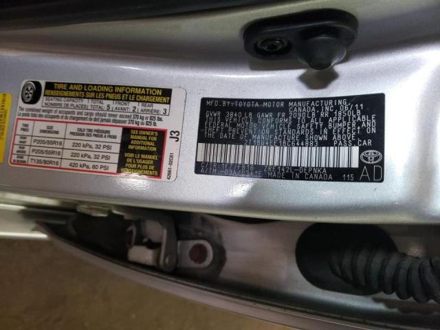 Photo 10 from auction – 2011 TOYOTA COROLLA BA with VIN 2T1BU4EE1BC644883