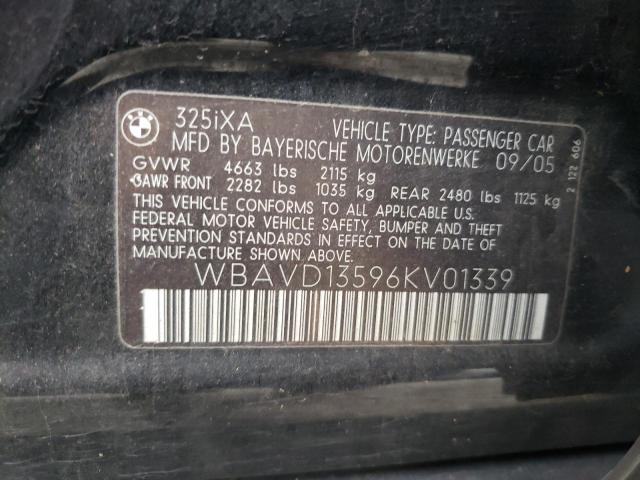 Photo 10 from auction – 2006 BMW 325 XI with VIN WBAVD13596KV01339