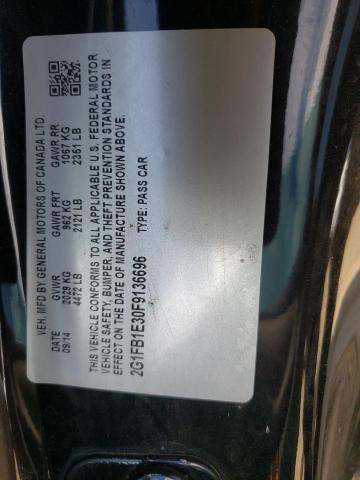Photo 10 from auction – 2015 CHEVROLET CAMARO LS with VIN 2G1FB1E30F9136696