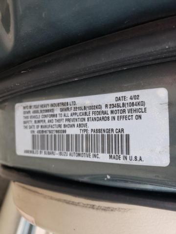 Photo 10 from auction – 2002 SUBARU LEGACY OUT with VIN 4S3BH675027660099