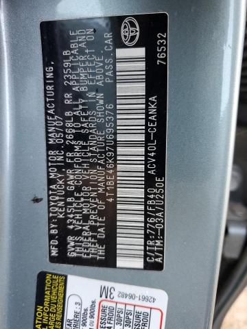 Photo 10 from auction – 2007 TOYOTA CAMRY CE with VIN 4T1BE46K97U695376