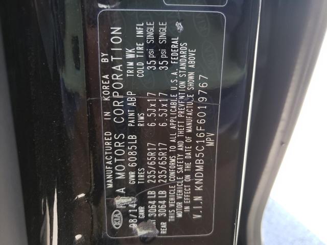 Photo 10 from auction – 2015 KIA SEDONA LX with VIN KNDMB5C16F6019767